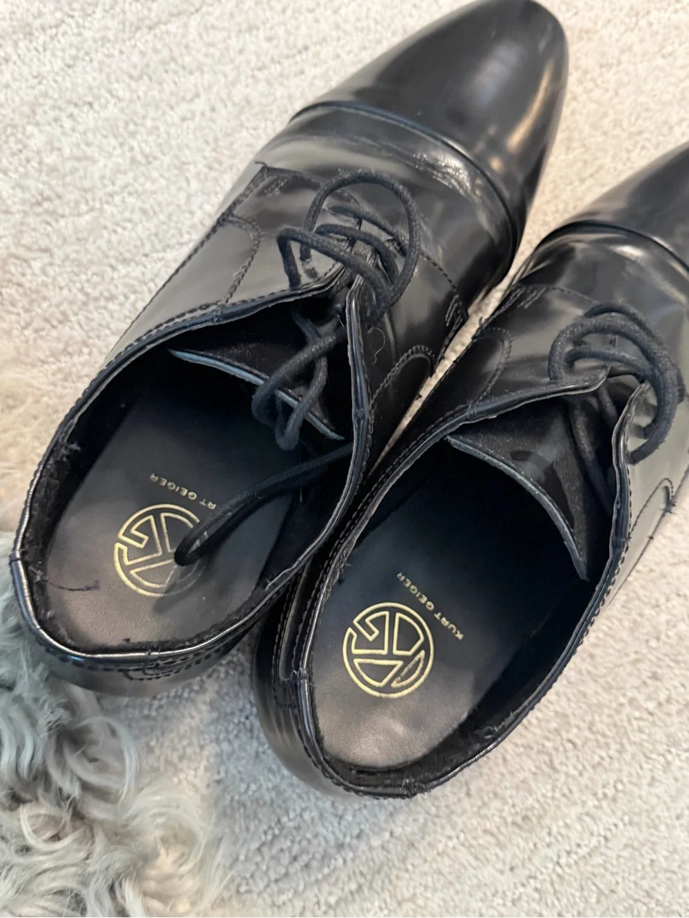 Kurt Gieger Black Men's Dress Oxfords sz 40 Mens US 7.5